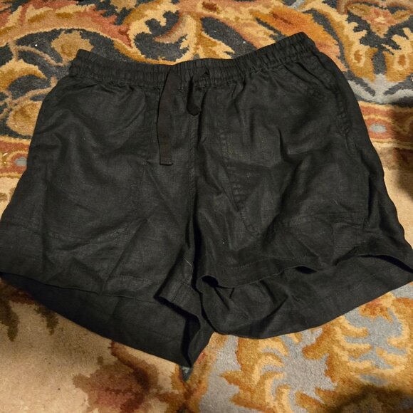 Quince Pants - Quince XS black linen shorts